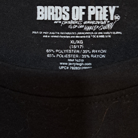 Harley Quinn Birds of Prey DC Short Sleeve T-shirt Women's Size XL Black - Picture 5 of 10